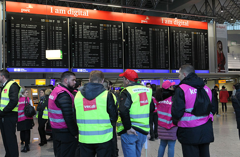 Almanya’da grev yüzünden hava trafiği alt üst oldu