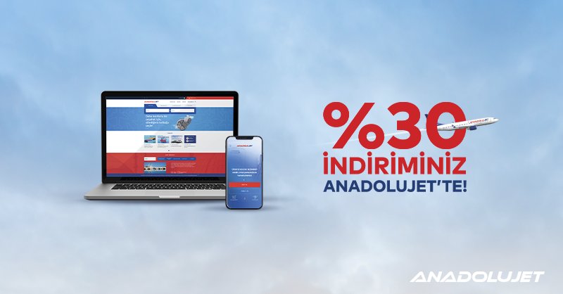 Anadolujet’ten yüzde 30 indirimli uçuş fırsatı