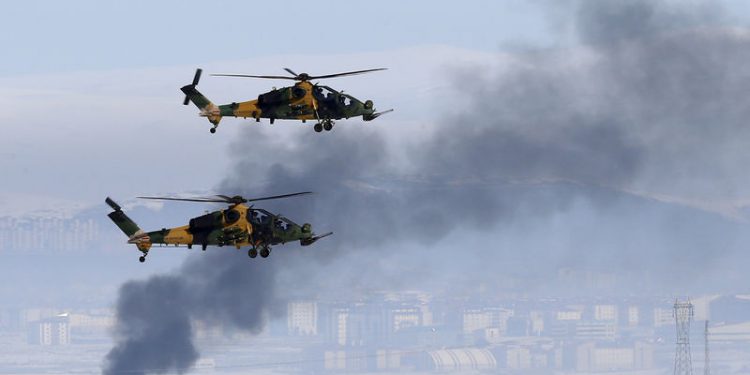 Yerli ve milli hava araçlarıyla nefes kesen kış tatbikatı