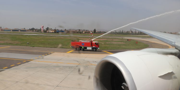 THY’nin İstanbul-Marakeş hat açılışındaki ‘Su Takı’ merasimi