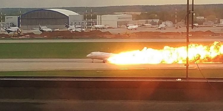 Rusya’daki uçak böyle yanmış