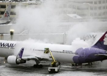 Kabinine duman dolan uçak acil indi