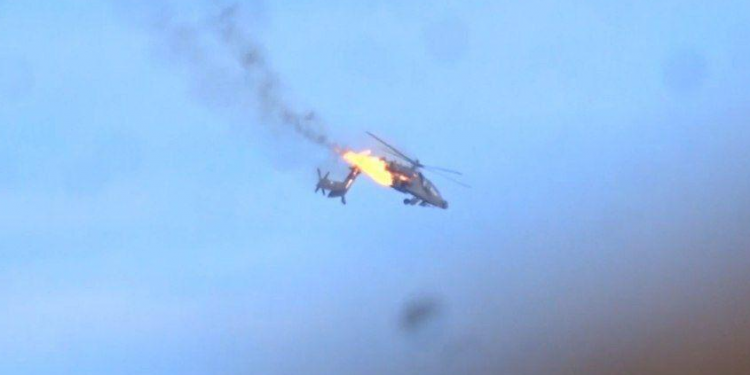 Sovyet yapımı füze Apache helikopterini düşürdü