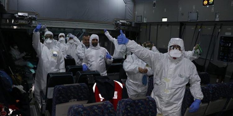 Koca Yusuf 42 yolcusu ile Vuhan’dan havalandı