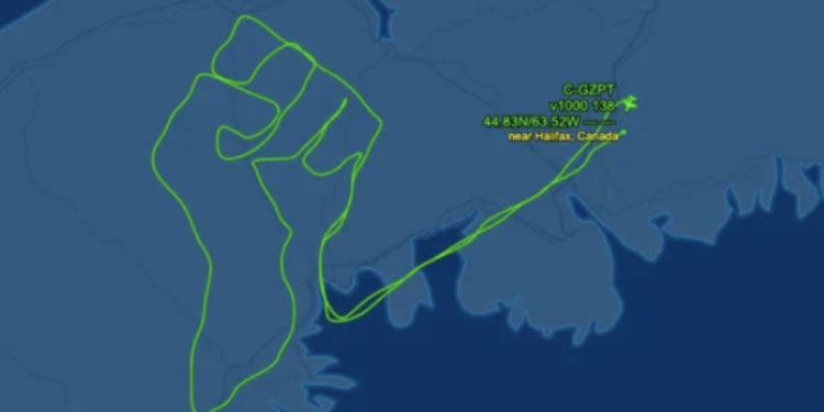 Kanadalı pilottan George Floyd’a destek uçuşu