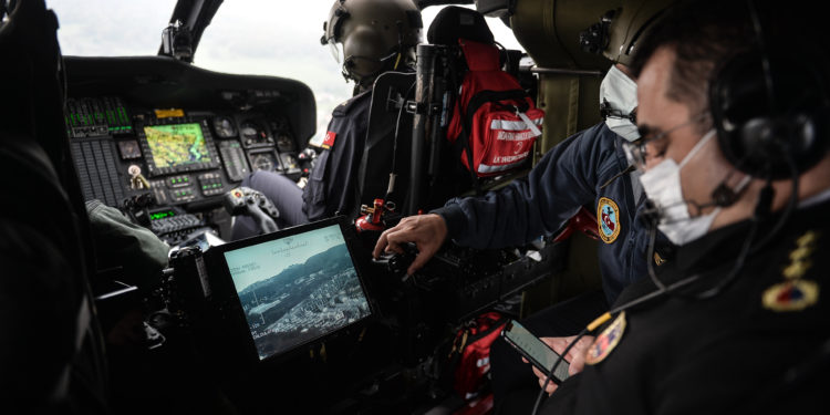 Jandarma’dan helikopterli Covid-19 denetimi