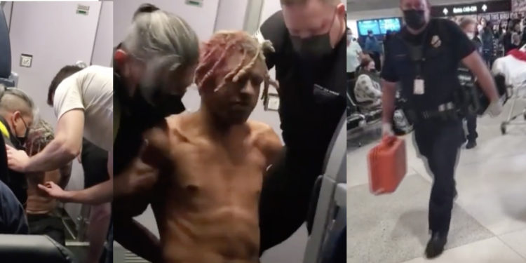 Havadaki uçağın kapısını açmaya çalıştı, uçak acil iniş yaptı