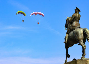 AA’nın 101’nci kuruluşu paramotor uçuşuyla kutlandı