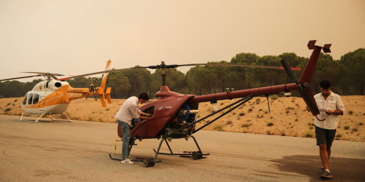 Manavgat yangını insansız helikopterle söndürüldü