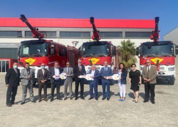 HEAŞ, 3 adet Volkan itfaiye aracı teslim aldı