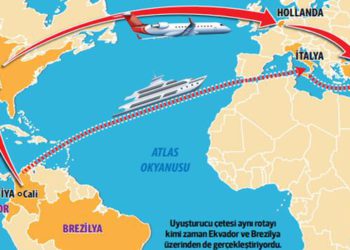 Türkiye&#8217;ye gelen kokainin uçuş rotası: Kolombiya, ABD ve Hollanda