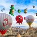 Kapadokya semaları figürlü balonlarla şenlendi
