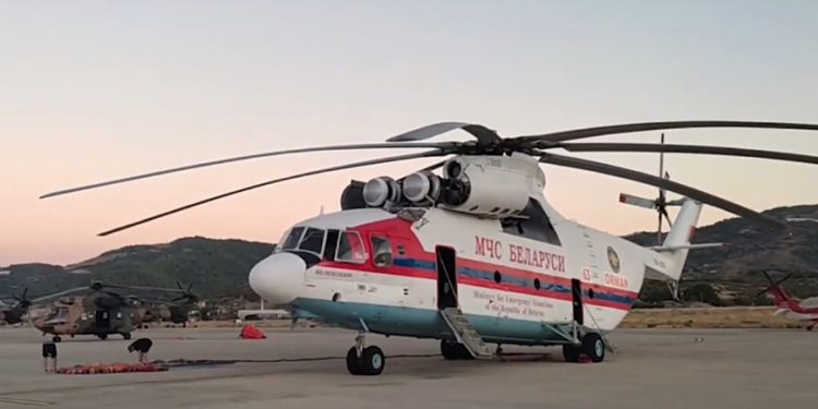 Belarus’un yangın söndürme helikopteri Türkiye’de