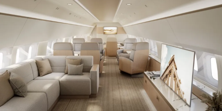 Boeing, 737 MAX VIP jet için özel kabin tasarladı