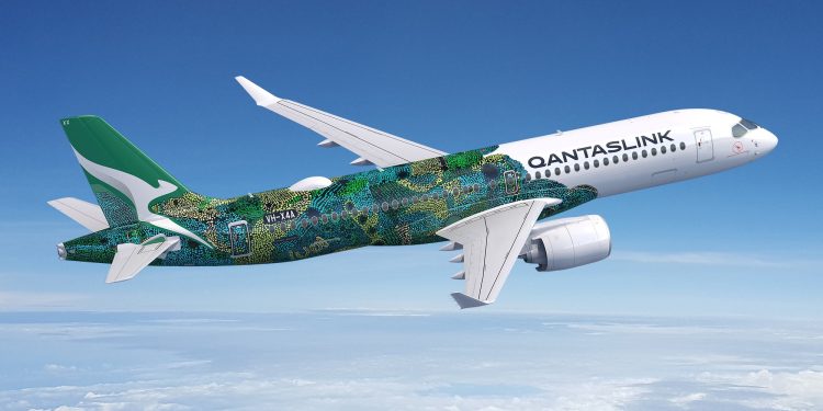 Qantas’tan ilk A220’ye Aborijin boyaması