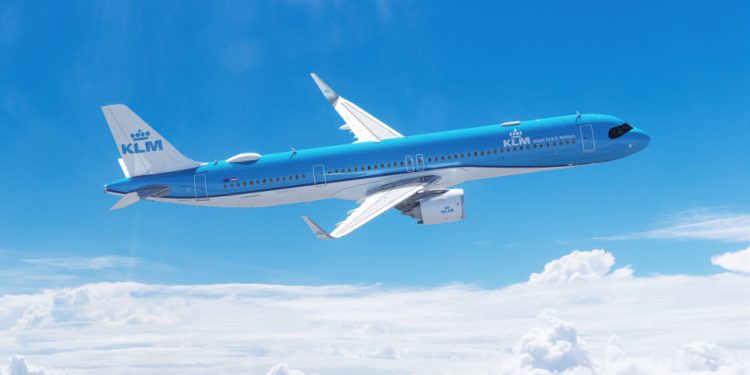 KLM, A321neo boyamasını tanıttı