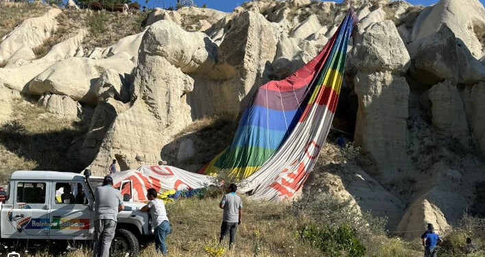 Kapadokya’da balon kazası yaşandı
