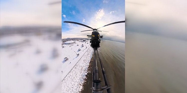 ATAK helikopterinden nefes kesen görüntüler