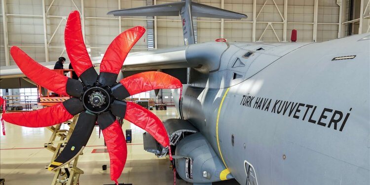 Dev nakliye uçağı A400M’nin yükseltmeleri Kayseri’de yapılıyor