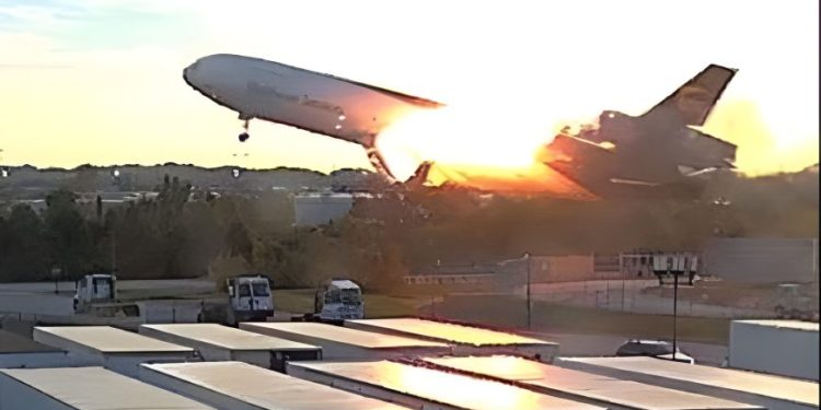 UPS MD-11 kazasında motor kanattan ayrılmış